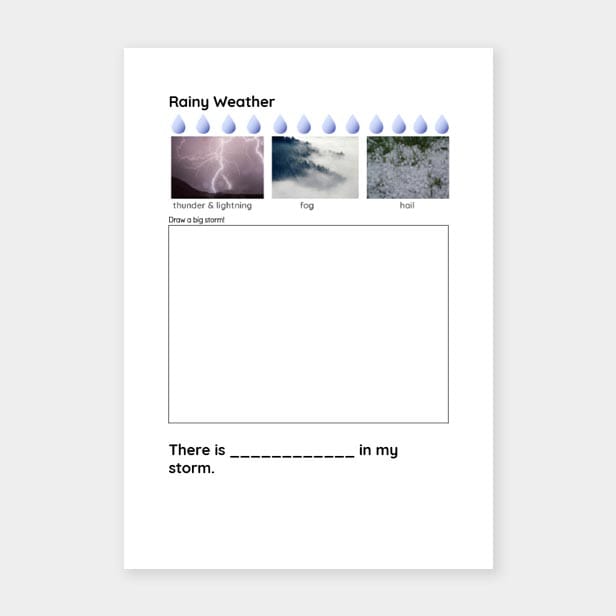 rainy weather worksheet